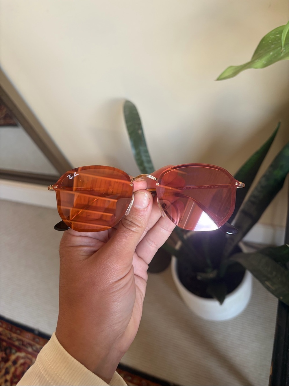 Ray-Ban Blaze Hexoganal Pink Sunglasses